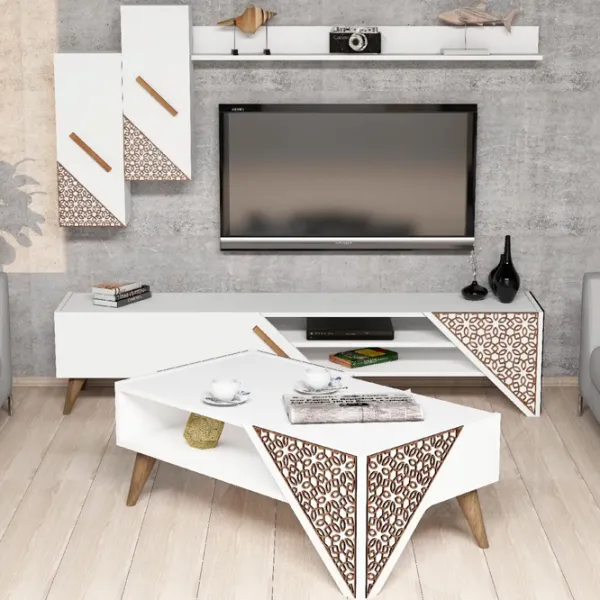 Комплекты ТВ-зона Trendy Beril 40 см x 37 см x 180 см / Белый photo 3