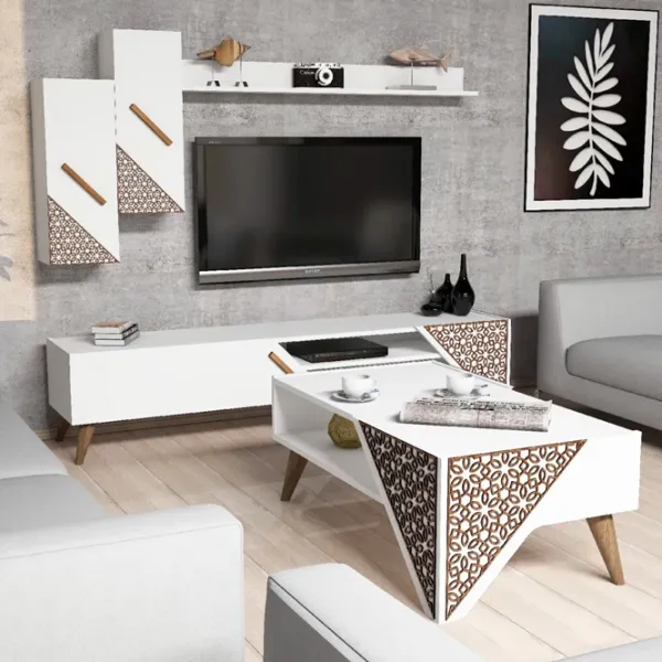 Комплекты ТВ-зона Trendy Beril 40 см x 37 см x 180 см / Белый photo 4