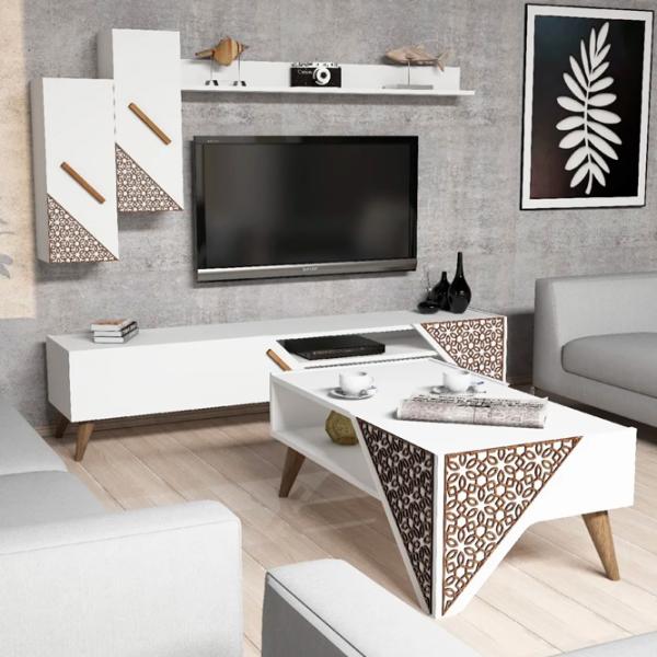 Комплекты ТВ-зона Trendy Beril 40 см x 37 см x 180 см / Белый photo 4
