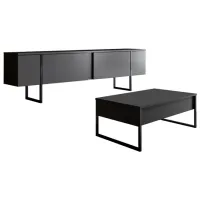 Комплекты ТВ-зона Trendy Luxe 47 см x 30 cм x 180 см / Черный
