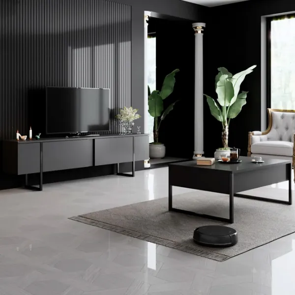 Комплекты ТВ-зона Trendy Luxe 47 см x 30 cм x 180 см / Черный photo 4