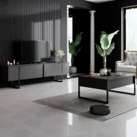 Комплекты ТВ-зона Trendy Luxe 47 см x 30 cм x 180 см / Черный photo 4