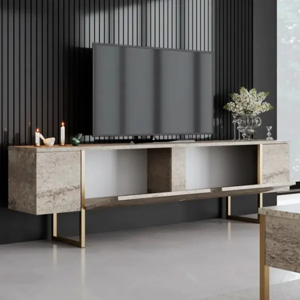 Комплекты ТВ-зона Trendy Luxe 47 см x 30 cм x 180 см / Travertine photo 4