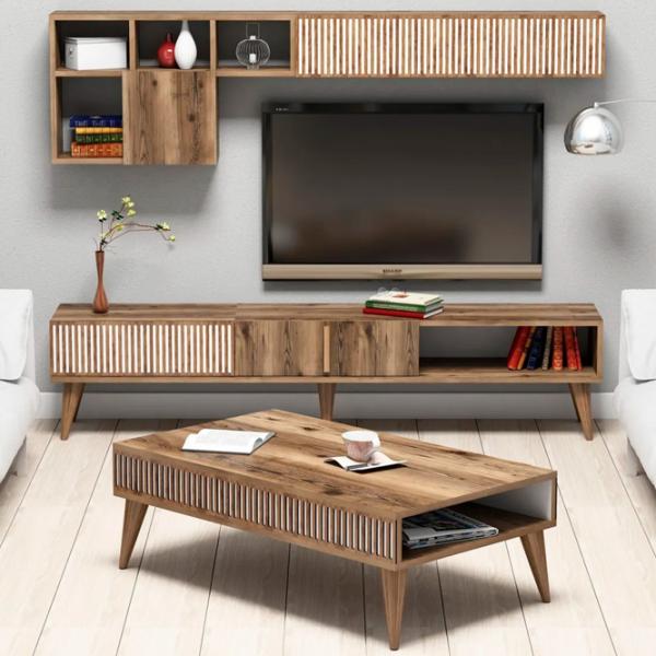 Комплекты ТВ-зона Trendy Milano 40 см x 20 см x 180 см / Коричневый photo 2