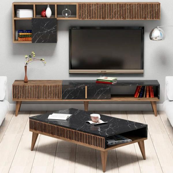 Комплекты ТВ-зона Trendy Milano 40 см x 20 см x 180 см / Коричневый photo 2