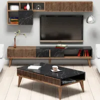 Комплекты ТВ-зона Trendy Milano 40 см x 20 см x 180 см / Коричневый photo 2