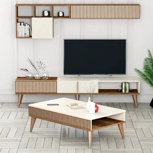 Комплекты ТВ-зона Trendy Milano 40 см x 20 см x 180 см / Кремовый photo 2