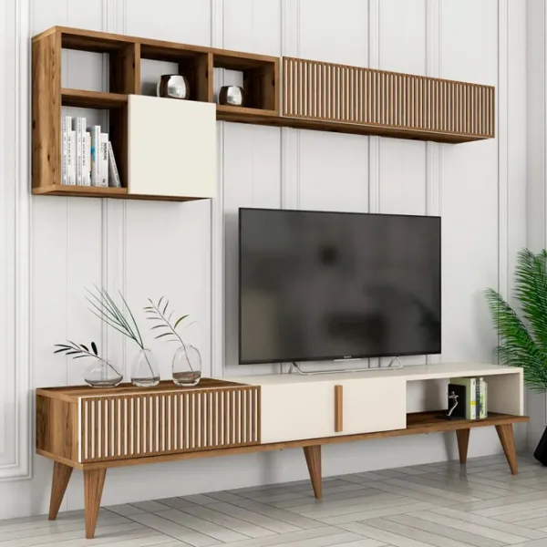 Комплекты ТВ-зона Trendy Milano 40 см x 20 см x 180 см / Кремовый photo 3