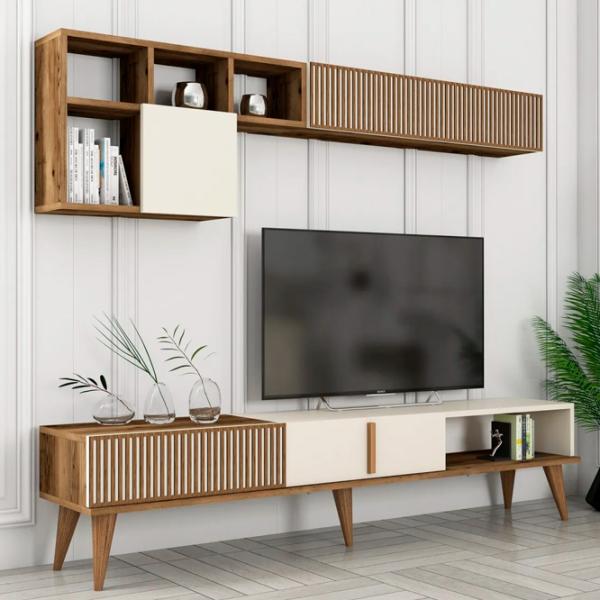 Комплекты ТВ-зона Trendy Milano 40 см x 20 см x 180 см / Кремовый photo 3