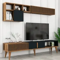 Seturi zona TV Trendy Milano 40 cm x 20 cm x 180 cm / Black photo 4