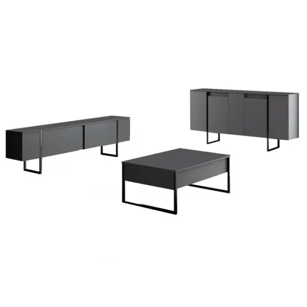 Комплекты ТВ-зона Trendy Luxe 80 см x 35 см x 160 см / Antracit photo 1