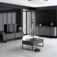 Комплекты ТВ-зона Trendy Luxe 80 см x 35 см x 160 см / Antracit photo 4