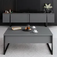 Комплекты ТВ-зона Trendy Luxe 80 см x 35 см x 160 см / Antracit photo 8