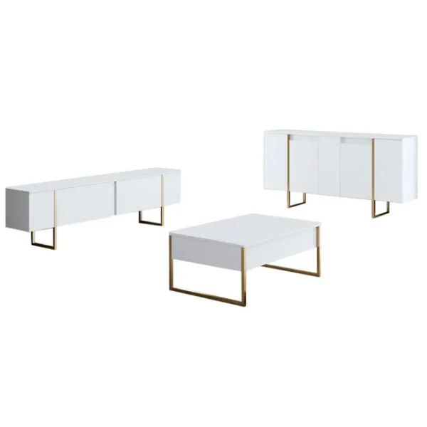 Комплекты ТВ-зона Trendy Luxe 80 см x 35 см x 160 см / Белый photo 1