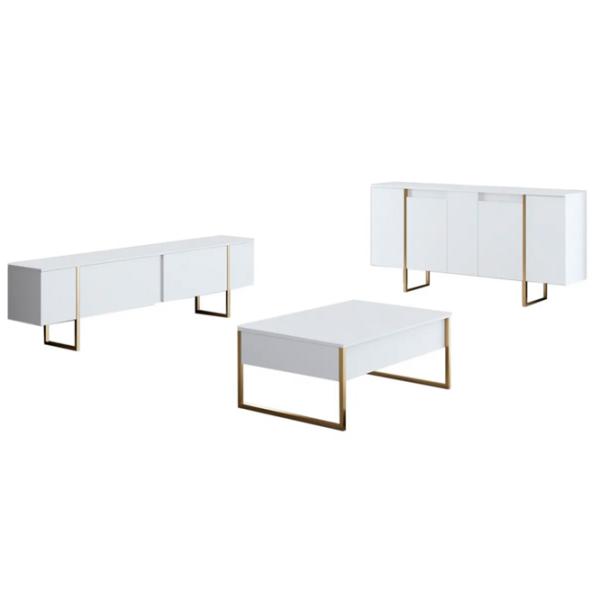 Комплекты ТВ-зона Trendy Luxe 80 см x 35 см x 160 см / Белый photo 1