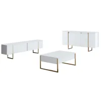 Комплекты ТВ-зона Trendy Luxe 80 см x 35 см x 160 см / Белый