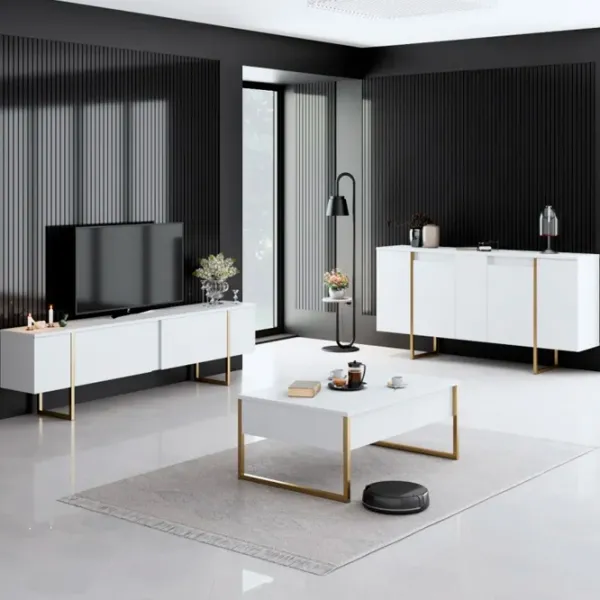 Комплекты ТВ-зона Trendy Luxe 80 см x 35 см x 160 см / Белый photo 5