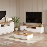 Seturi zona TV Trendy Fr19-Aw 44.6 cm x 44.5 cm x 180 cm / White photo 4