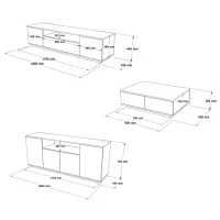 Seturi zona TV Trendy Fr18-Aw 44.6 cm x 44.5 cm x 180 cm / White photo 8