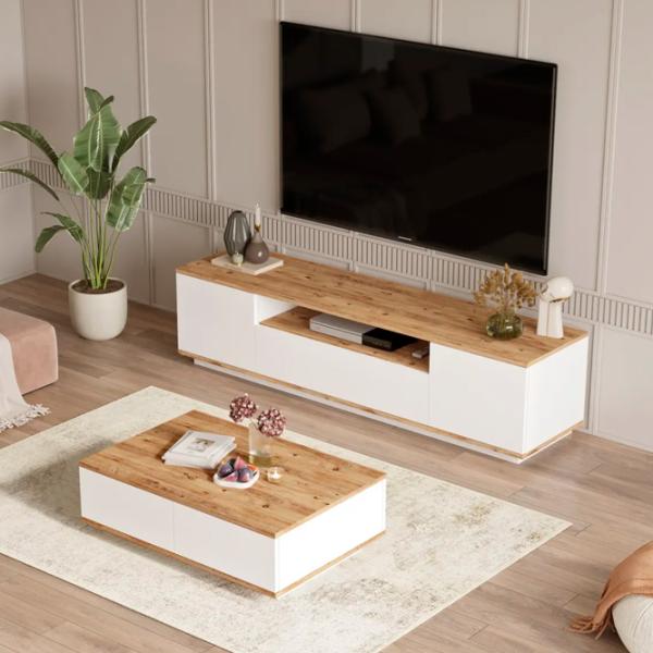 Комплекты ТВ-зона Trendy Fr17-Aw 44.6 см x 44.5 см x 180 см / Белый photo 2