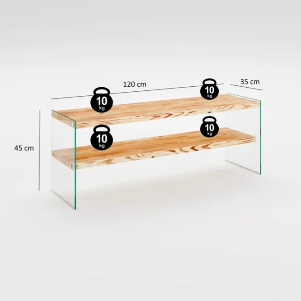 Комплекты ТВ-зона Trendy Niagara 45 см x 35 см x 120 см / Коричневый photo 11