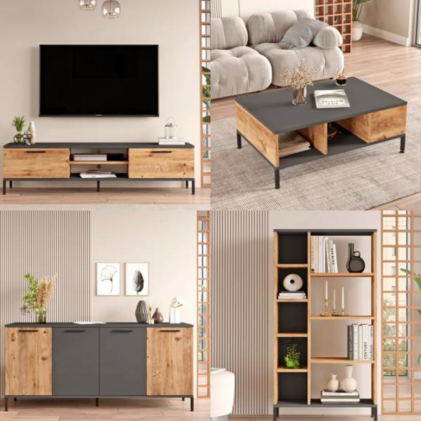 Комплекты ТВ-зона Trendy RL6-AA 39.1 см x 35 см x 160 см / Коричневый photo 5