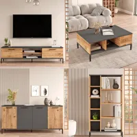 Seturi zona TV Trendy RL6-AA 39.1 cm x 35 cm x 160 cm / Brown photo 5