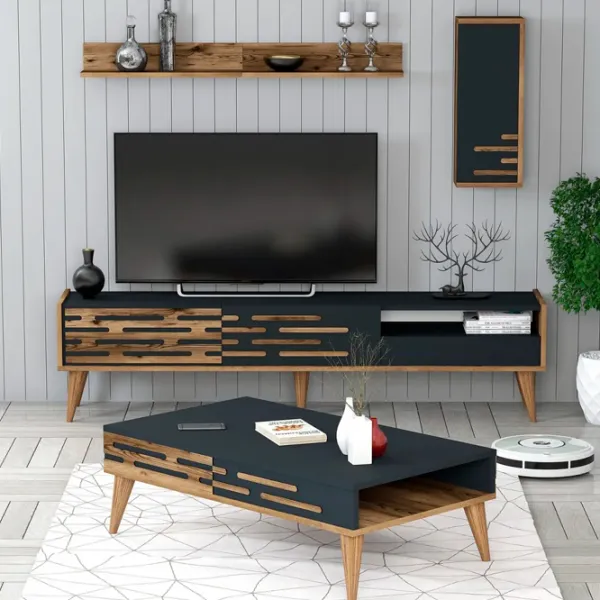 Комплекты ТВ-зона Trendy Valensiya 35 см x 45 см x 180 см / Antracit photo 2