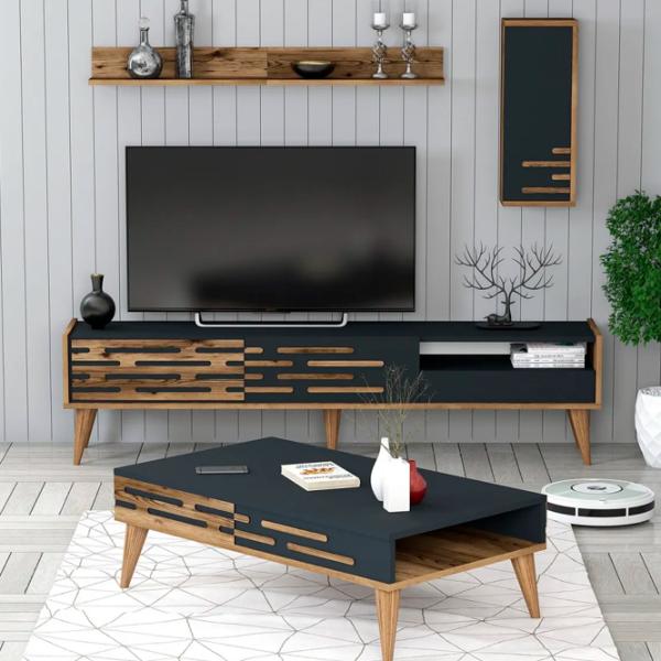 Комплекты ТВ-зона Trendy Valensiya 35 см x 45 см x 180 см / Antracit photo 2