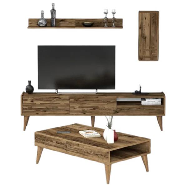 Seturi zona TV Trendy Valensiya 35 cm x 45 cm x 180 cm / Brown photo 1