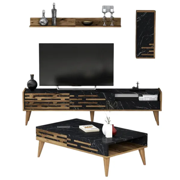 Комплекты ТВ-зона Trendy Valensiya 35 см x 45 см x 180 см / Коричневый photo 1