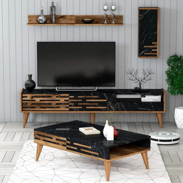 Комплекты ТВ-зона Trendy Valensiya 35 см x 45 см x 180 см / Коричневый photo 2