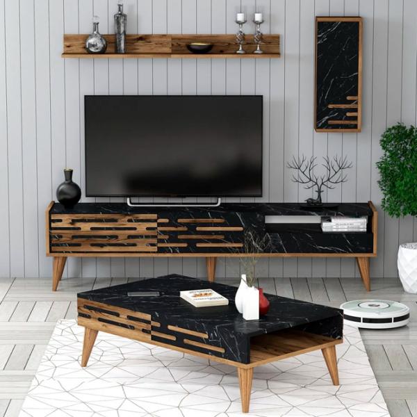 Комплекты ТВ-зона Trendy Valensiya 35 см x 45 см x 180 см / Коричневый photo 2