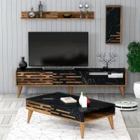 Комплекты ТВ-зона Trendy Valensiya 35 см x 45 см x 180 см / Коричневый photo 2