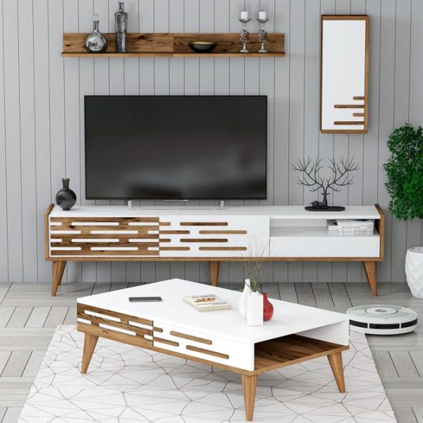 Комплекты ТВ-зона Trendy Valensiya 35 см x 45 см x 180 см / Белый photo 1
