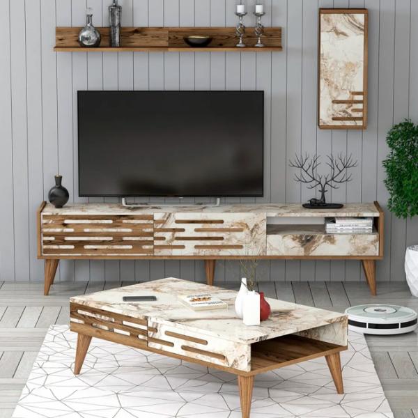 Комплекты ТВ-зона Trendy Valensiya 35 см x 45 см x 180 см / Marmura White photo 1