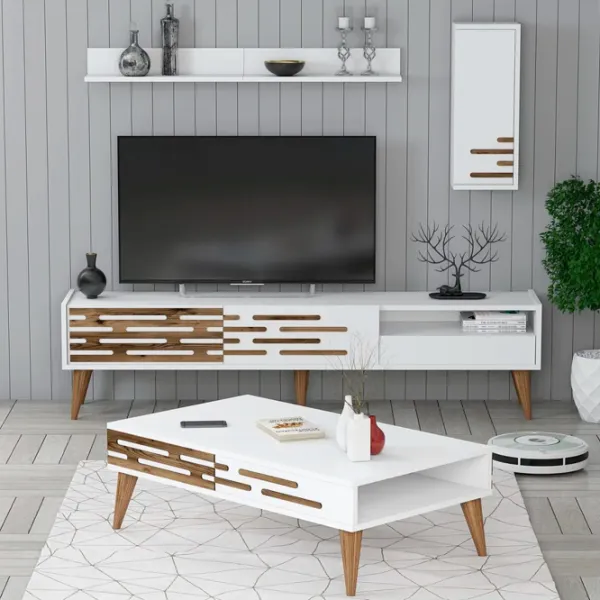 Комплекты ТВ-зона Trendy Valensiya 35 см x 45 см x 180 см / Белый photo 1