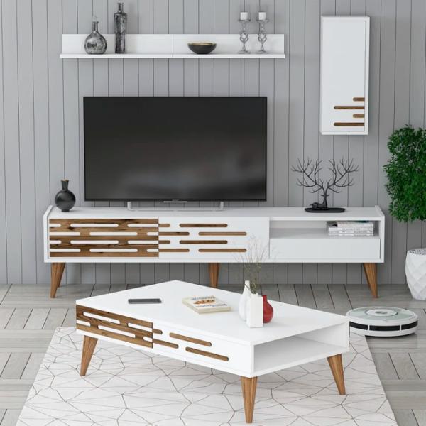 Комплекты ТВ-зона Trendy Valensiya 35 см x 45 см x 180 см / Белый photo 1