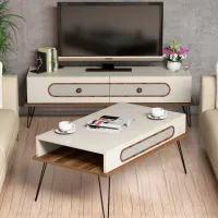 Комплекты ТВ-зона Trendy Ekol 45 см x 37 см x 145 см / Кремовый photo 3
