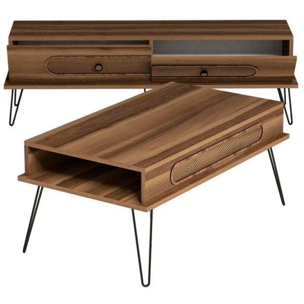 Комплекты ТВ-зона Trendy Ekol 45 см x 37 см x 145 см / Коричневый photo 1