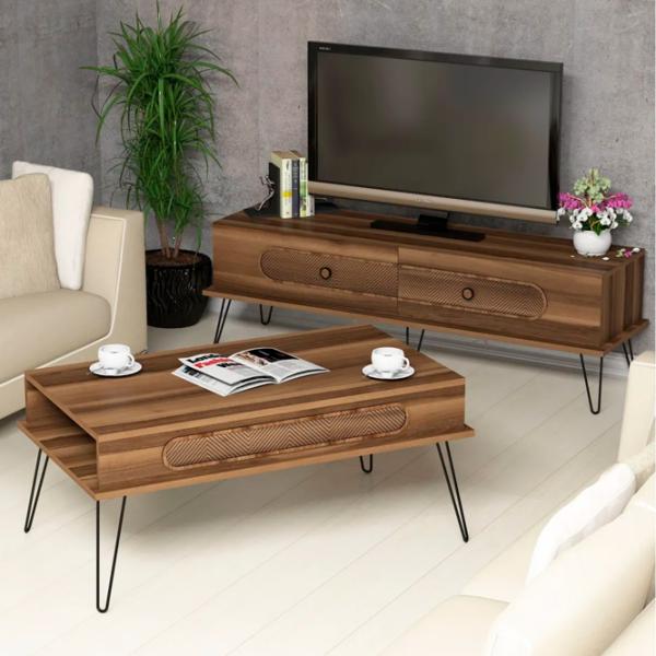 Комплекты ТВ-зона Trendy Ekol 45 см x 37 см x 145 см / Коричневый photo 2