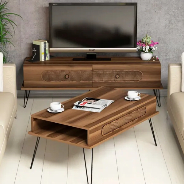 Комплекты ТВ-зона Trendy Ekol 45 см x 37 см x 145 см / Коричневый photo 3