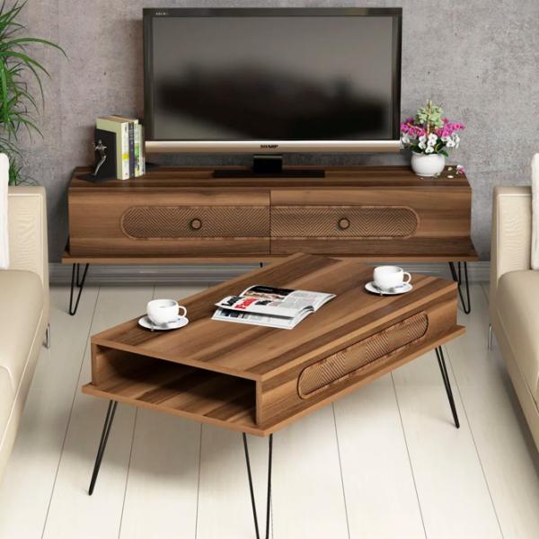 Комплекты ТВ-зона Trendy Ekol 45 см x 37 см x 145 см / Коричневый photo 3