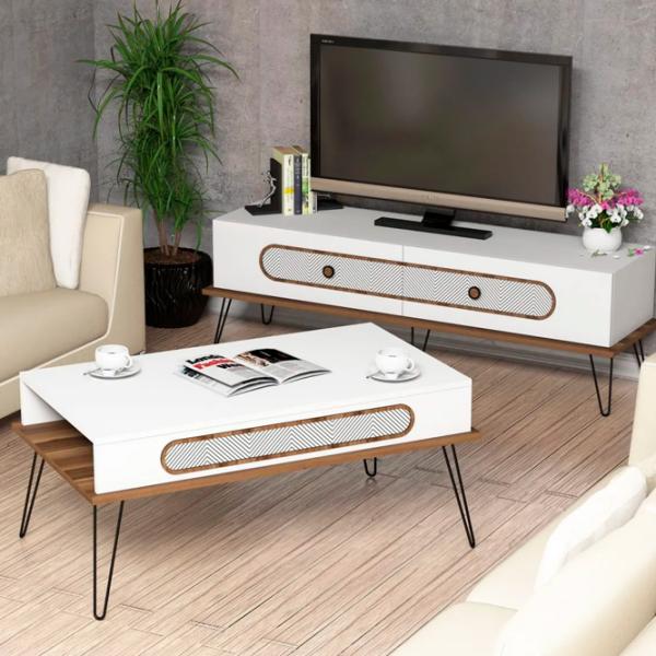 Комплекты ТВ-зона Trendy Ekol 45 см x 37 см x 145 см / Белый photo 2
