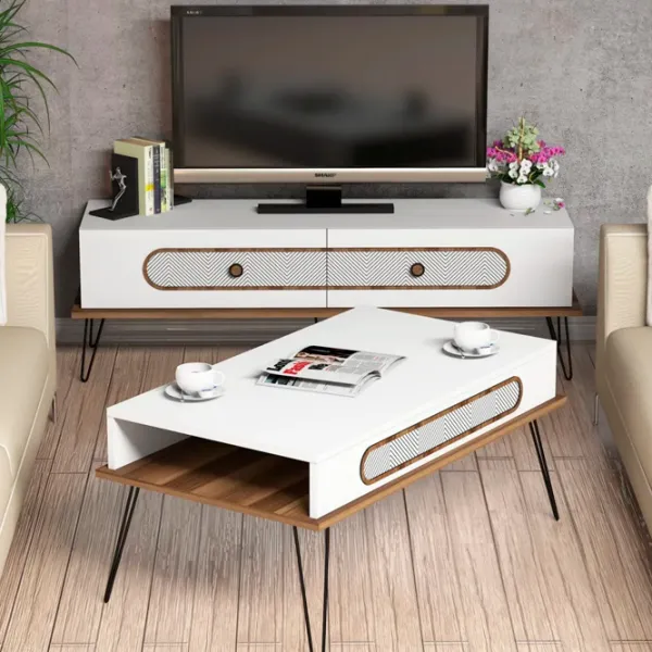 Комплекты ТВ-зона Trendy Ekol 45 см x 37 см x 145 см / Белый photo 3