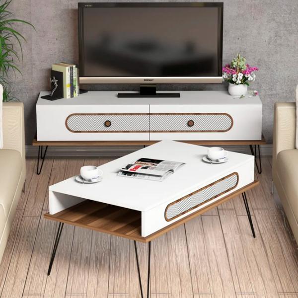Комплекты ТВ-зона Trendy Ekol 45 см x 37 см x 145 см / Белый photo 3