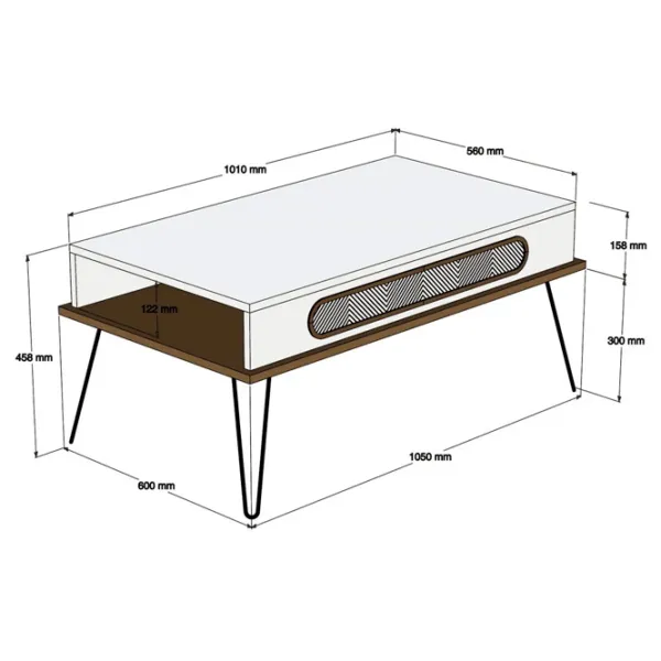 Комплекты ТВ-зона Trendy Ekol 45 см x 37 см x 145 см / Белый photo 4