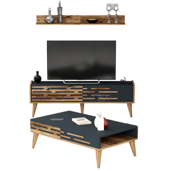 Комплекты ТВ-зона Trendy Valensiya 140 35 см x 45 см x 140 см / Antracit photo 1