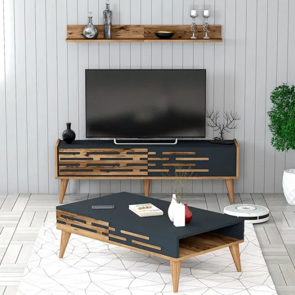 Комплекты ТВ-зона Trendy Valensiya 140 35 см x 45 см x 140 см / Antracit photo 2