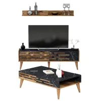 Комплекты ТВ-зона Trendy Valensiya 140 35 см x 45 см x 140 см / Marmura Black
